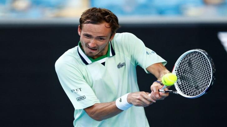 Daniil Medvedev in action at the Australian Open